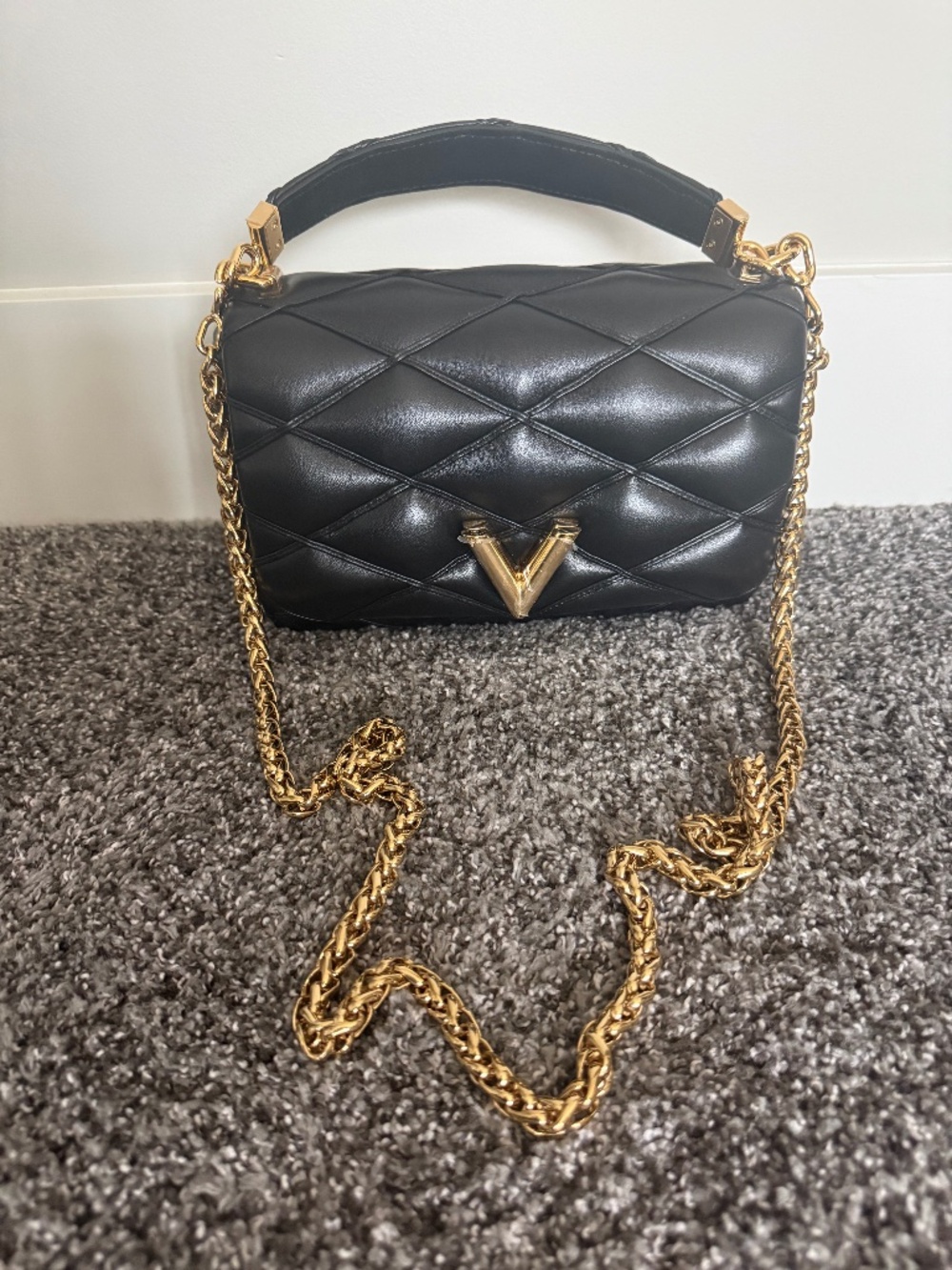 Louis Vuitton GO-14 Lambskin Malletage MM in Black